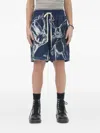 Domrebel Roo Drawstring Shorts In Blue