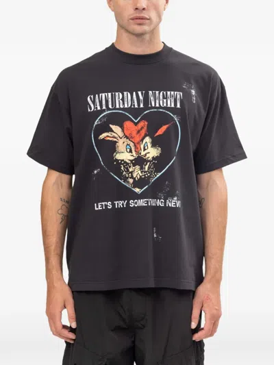 Domrebel Saturday Graphic-print T-shirt In Black