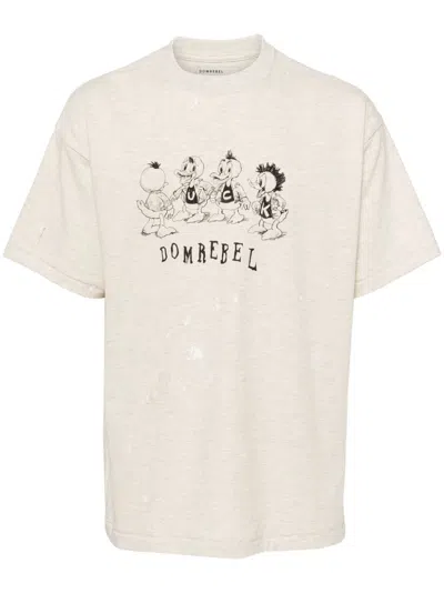 Domrebel Schoolyard T-shirt In Neutrals