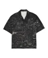 Domrebel Short-sleeved Lapel Shirt In Black