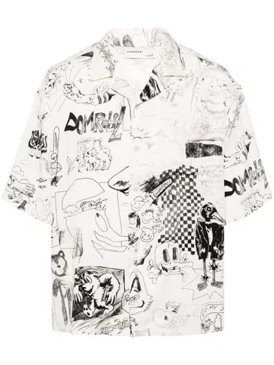 Domrebel Silly Camp Collar Shirt In Dust