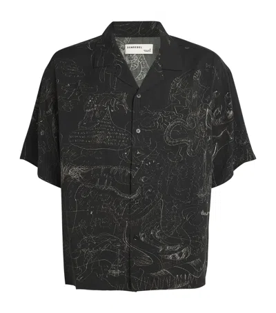 Domrebel Sketch Print Utopia Shirt In Black