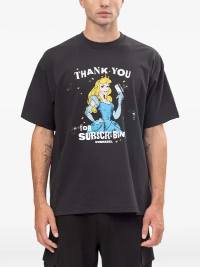 Domrebel Subscribe T-shirt In Black