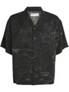 Domrebel Sketch Print Utopia Shirt In Black