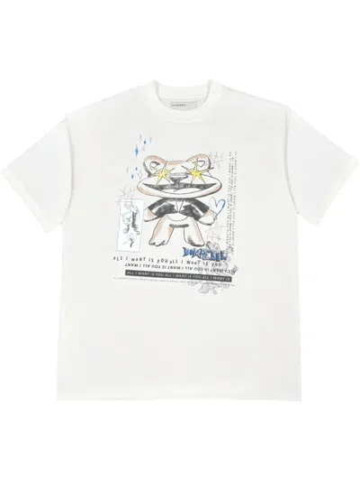Domrebel Wanted T-shirt In White