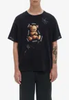 Domrebel Weekdays Printed T-shirt In Black