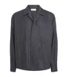 Domrebel Wool-blend Pinstripe Shirt In Black
