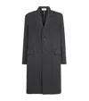 Domrebel Wool Exposed Stitching Overcoat In Black