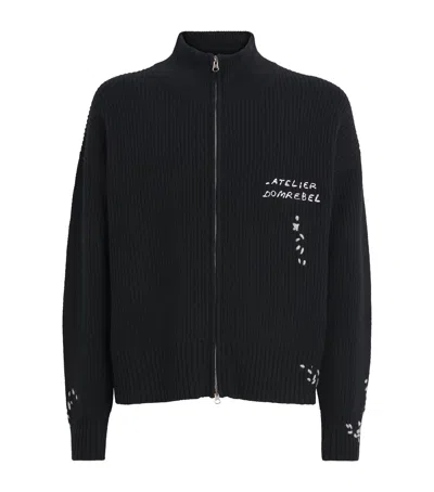 Domrebel Wool-blend Daddy Cardigan In Black