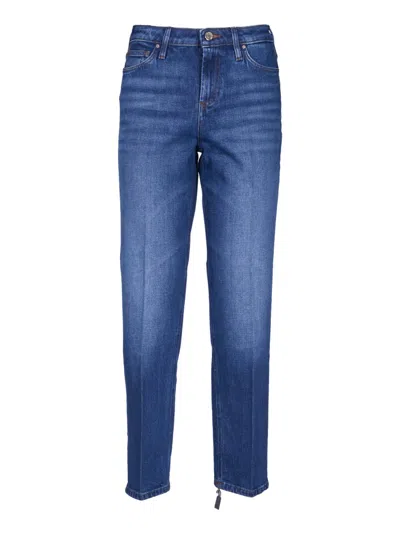 Don The Fuller Manila Jeans With Five Pockets And Zip-button Closure In Regular Fit In Blue
