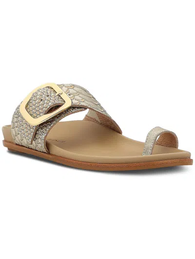 Donald And Lisa Pliner Vintage Python Womens Flat Thong Sandals In Multi