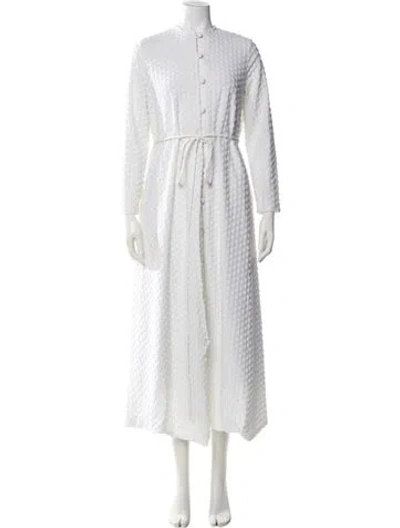 Pre-owned Donald Brooks Trench Coat In White