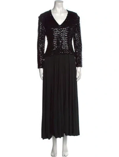 Pre-owned Donald Brooks Vintage Long Dress In Black
