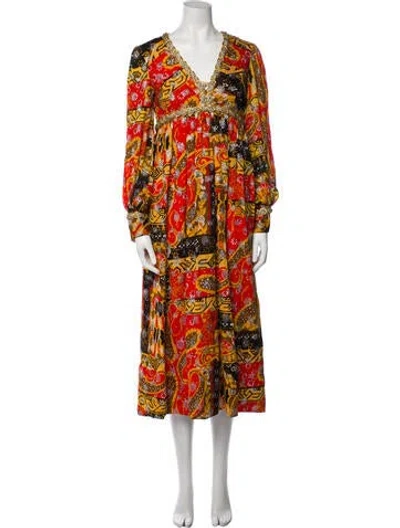 Pre-owned Donald Brooks Vintage Long Dress In Red