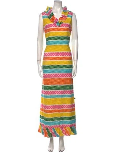 Pre-owned Donald Brooks Vintage Long Dress In Yellow