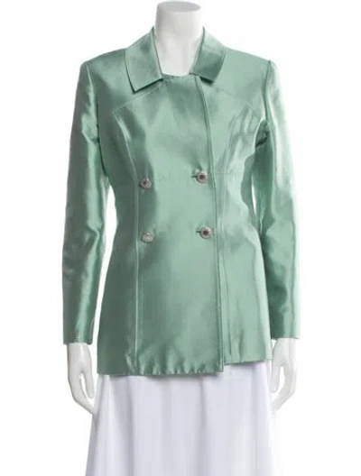 Pre-owned Donald Deal Silk Blazer In Green