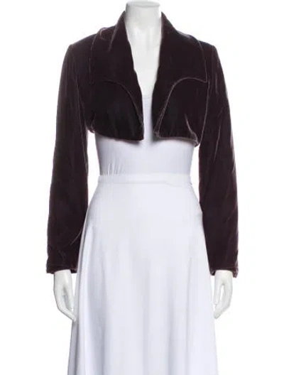 Pre-owned Donald Deal Silk Bolero In Purple
