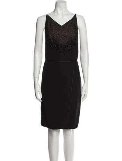 Pre-owned Donald Deal Silk Knee-length Dress In Black