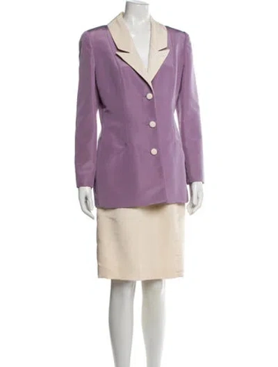 Pre-owned Donald Deal Skirt Set In Purple