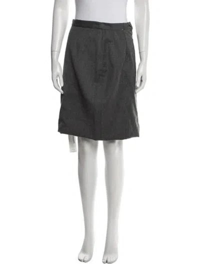 Pre-owned Donald Deal Wool Knee-length Skirt In Gray