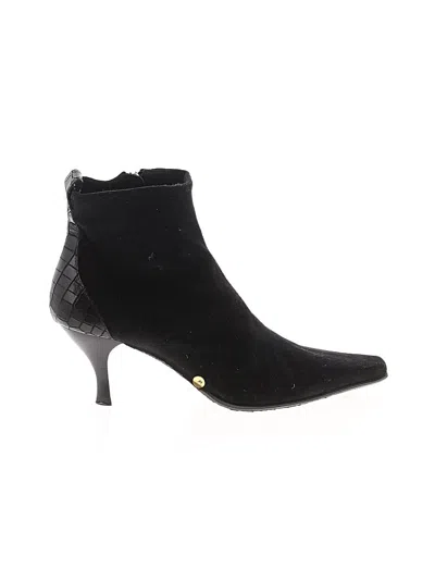 Pre-owned Donald J Pliner Ankle Boots In Black
