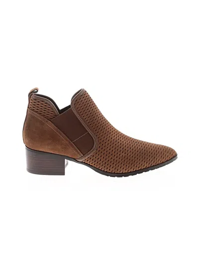 Pre-owned Donald J Pliner Ankle Boots In Brown