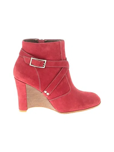 Pre-owned Donald J Pliner Ankle Boots In Red