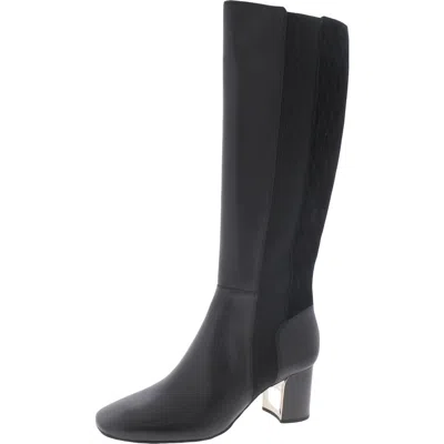 Donald J Pliner Careen Womens Leather Square-toe Knee-high Boots In Black