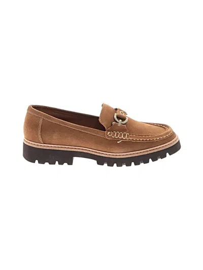 Pre-owned Donald J Pliner Flats In Brown