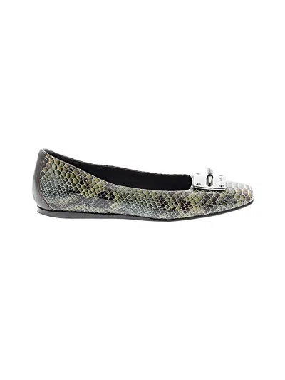 Pre-owned Donald J Pliner Flats In Gray