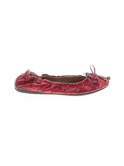 Pre-owned Donald J Pliner Flats In Red