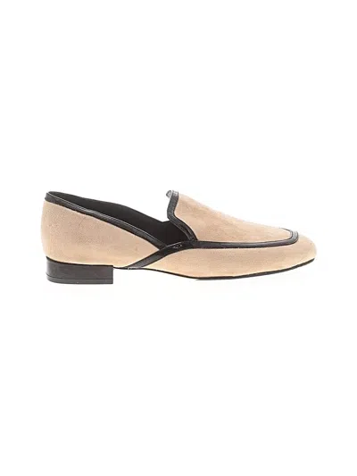 Pre-owned Donald J Pliner Flats In Tan