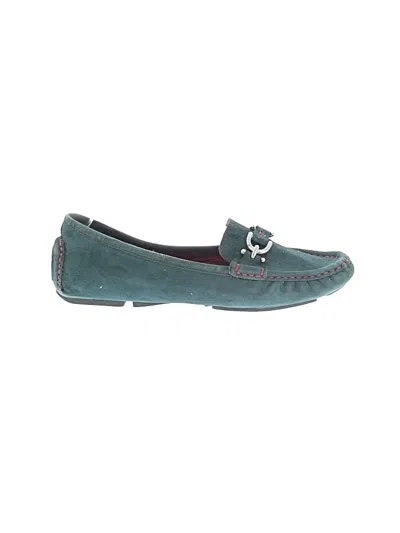 Pre-owned Donald J Pliner Flats In Teal