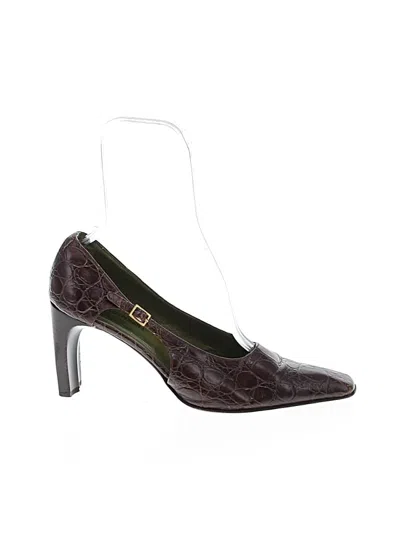Pre-owned Donald J Pliner Heels In Burgundy