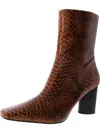 Donald J Pliner Hinda Womens Snake Print Embossed Ankle Boots In Multi