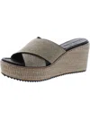 Donald J Pliner Ideal Womens Slip On Open Toe Wedge Sandals In Grey