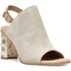 Donald J Pliner Iliana02 Womens Suede Block Heel Slingback Sandals In Beige
