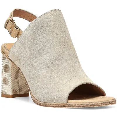 Donald J Pliner Iliana02 Womens Suede Block Heel Slingback Sandals In Beige