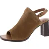 Donald J Pliner Iliana02 Womens Suede Block Heel Slingback Sandals In Brown