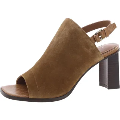 Donald J Pliner Iliana02 Womens Suede Block Heel Slingback Sandals In Brown