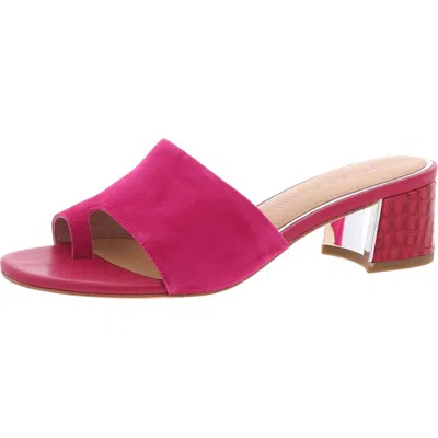 Donald J Pliner Melros Womens Embossed Suede Block Heel