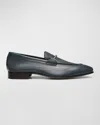 Donald J Pliner Men's Jackson Leather Bit Loafers In Navy