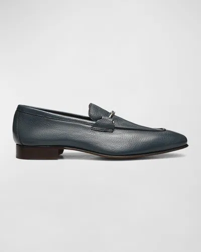 Donald J Pliner Men's Jackson Leather Bit Loafers In Navy