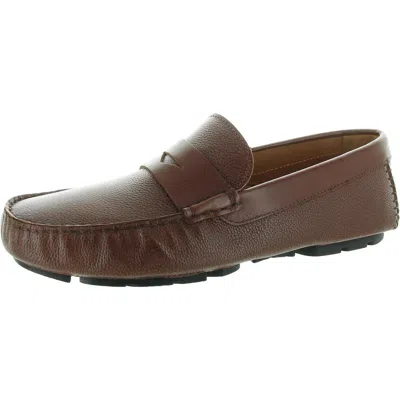 Donald J Pliner Mens Laceless Leather Driving Moccasins In Green