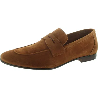 Donald J Pliner Mens Laceless Leather Loafers In Brown