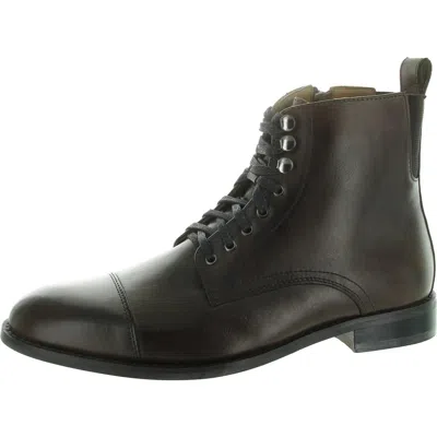 Donald J Pliner Mens Leather Combat & Lace-up Boots In Brown