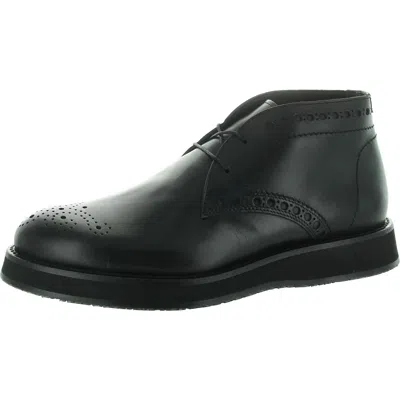 Donald J Pliner Mens Perforated Leather Oxfords In Black