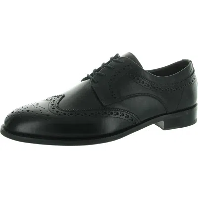 Donald J Pliner Mens Perforated Leather Oxfords In Black