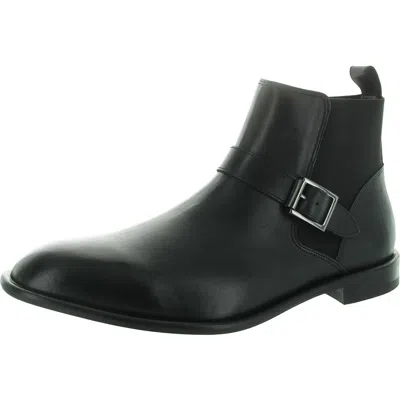 Donald J Pliner Mens Zipper Leather Chelsea Boots In Black