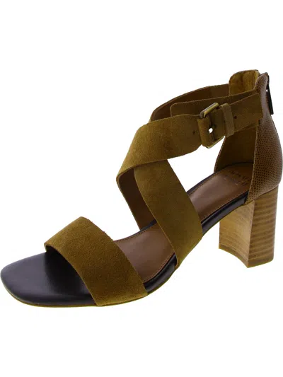 Donald J Pliner Paulina Womens Faux Suede Zipper Block Heel In Multi